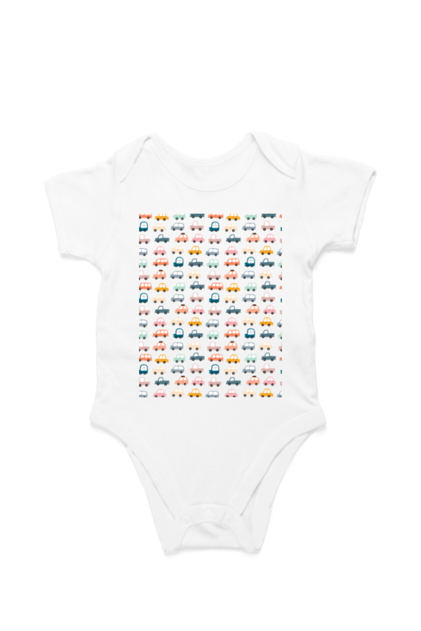 Car Print Baby Boy Romper - Image 2