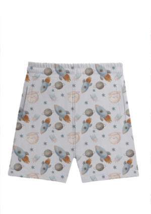 ROCKET PRINT UNISEX KIDS SHORTS