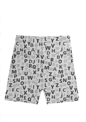 KIDS ALPHABET UNISEX SHORTS