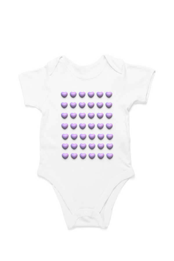 Heart Print Baby Girl Romper - Image 2