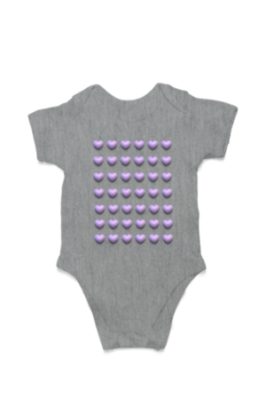 Heart Print Baby Girl Romper