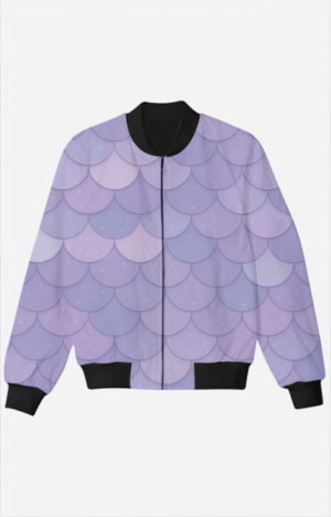 Lavender Mermaid Bomber Jacket