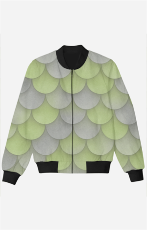 Sea Breeze Green Mermaid Bomber Jacket