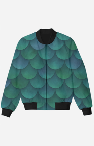 Ocean Whisper Mermaid Bomber Jacket
