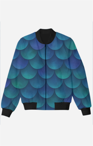 Aqua Dream Mermaid Bomber Jacket