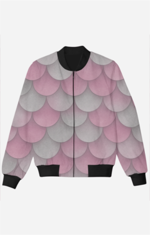 Misty Coral Mermaid Bomber Jacket 