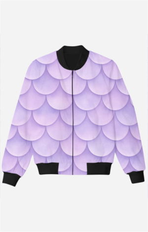 Lavender Lagoon Mermaid Bomber Jacket 
