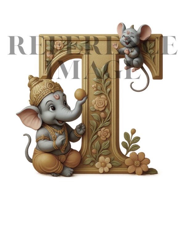 T for Thoughtful Ganesha - Image 2