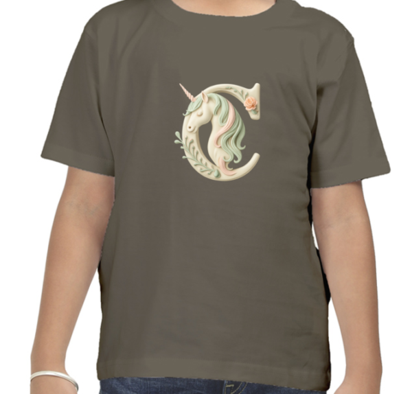 Letter C Unicorn T-Shirt - Image 5