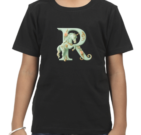 Letter R Unicorn T-Shirt  - Image 9