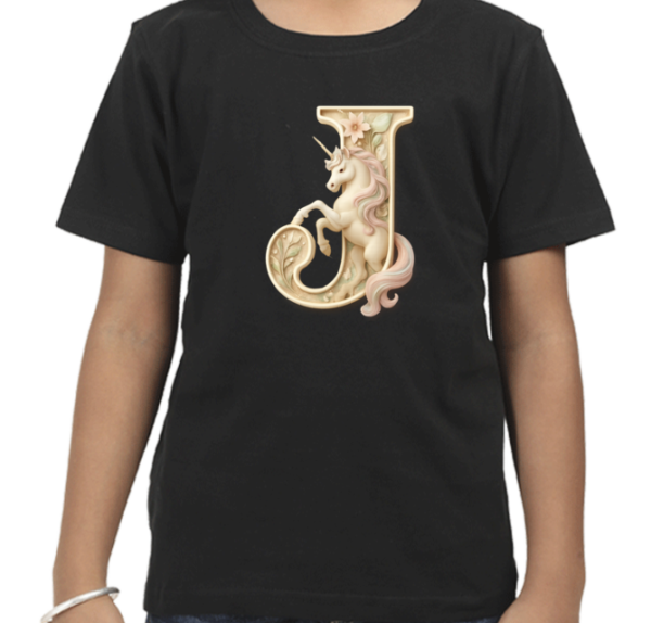 Letter J Unicorn T-Shirt  - Image 8
