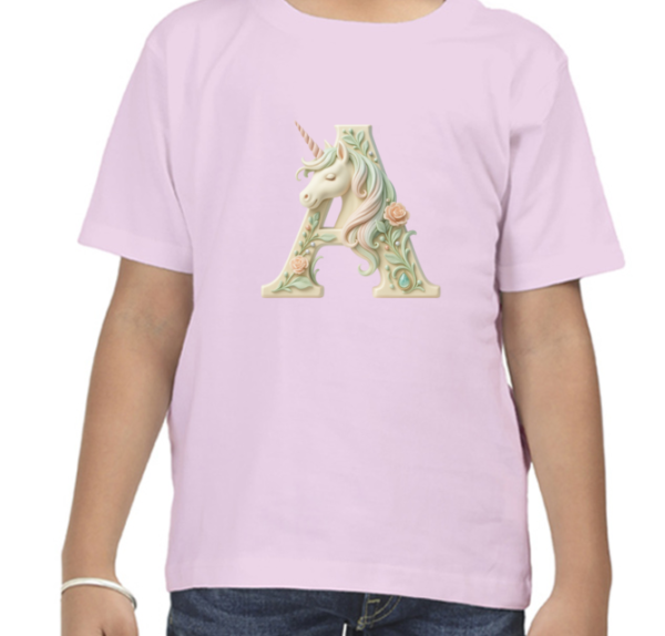 Letter A Unicorn T-Shirt - Image 4