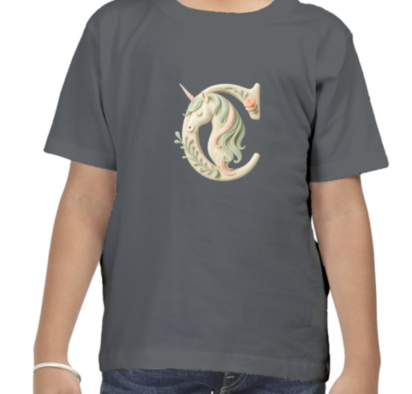 Letter C Unicorn T-Shirt - Image 4