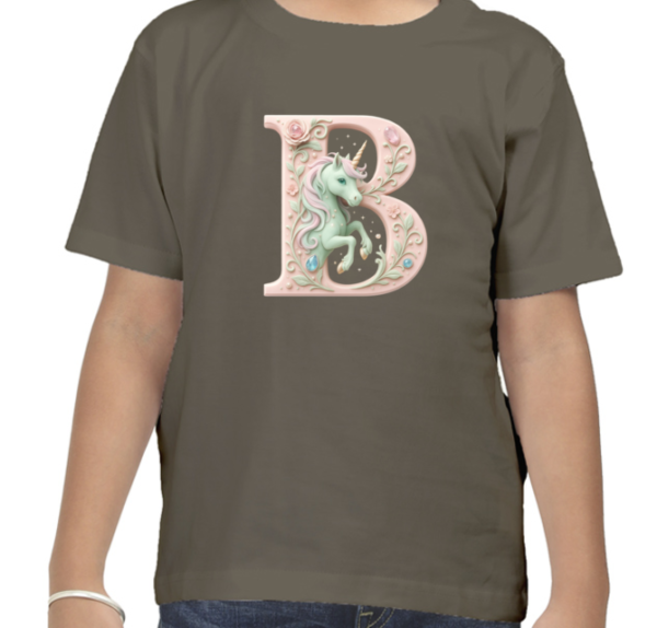 Letter B Unicorn T-Shirt - Image 9