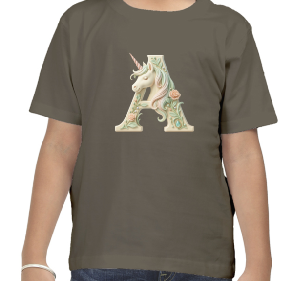 Letter A Unicorn T-Shirt - Image 7