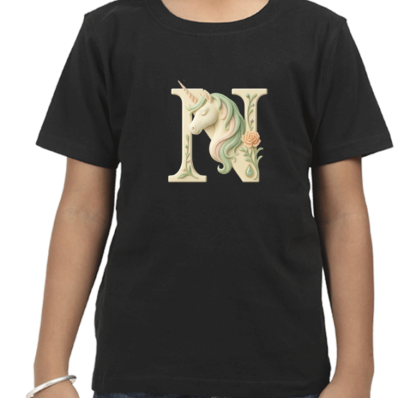 Letter N Unicorn T-Shirt - Image 5
