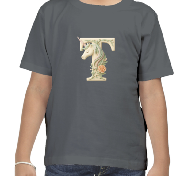 Letter T Unicorn T-Shirt  - Image 5