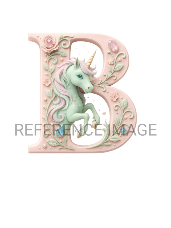 Letter B Unicorn T-Shirt - Image 2