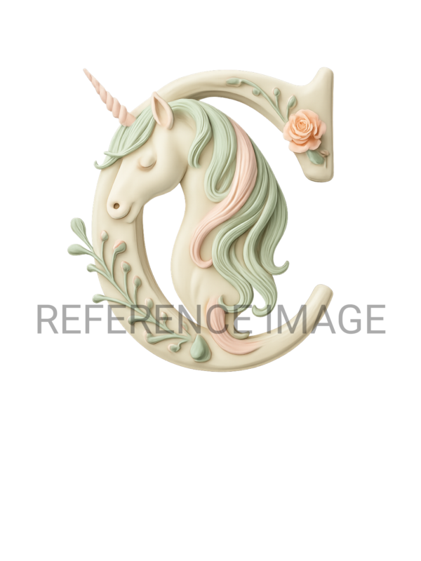 Letter C Unicorn T-Shirt - Image 2