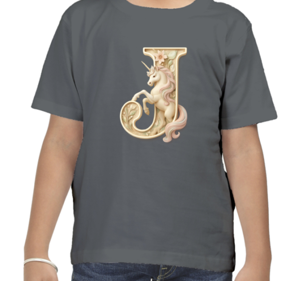 Letter J Unicorn T-Shirt  - Image 7