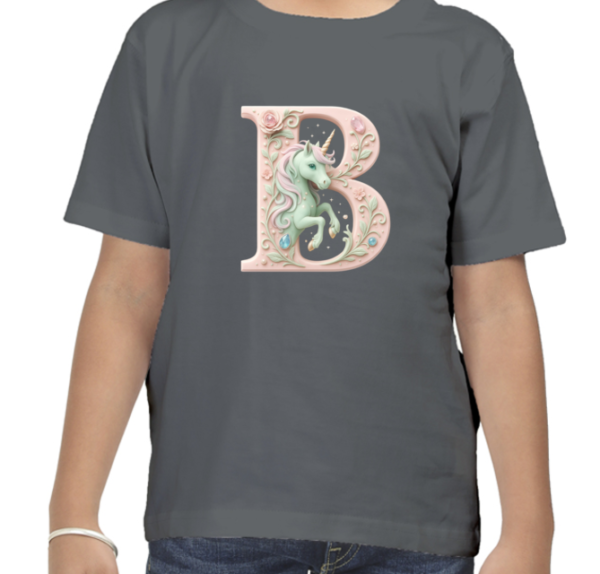 Letter B Unicorn T-Shirt - Image 5