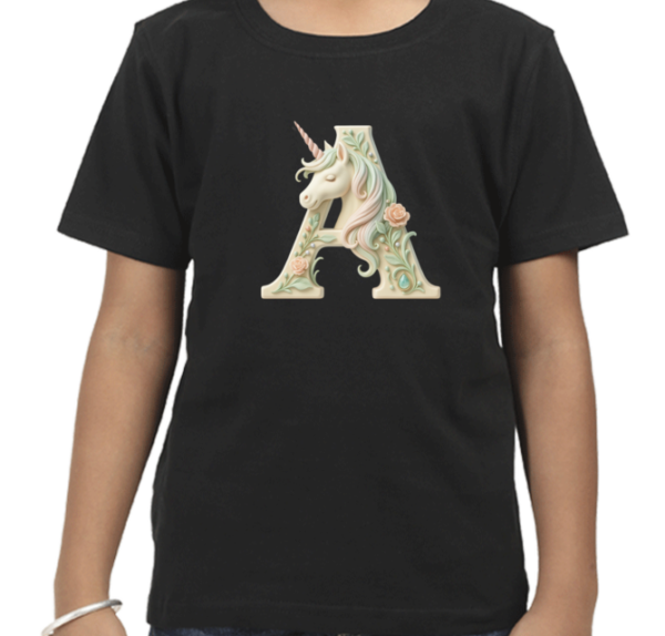 Letter A Unicorn T-Shirt - Image 6