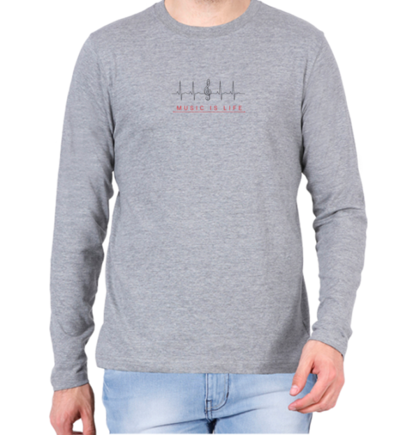 Music is Life (Heartbeat) T-Shirt - Image 3