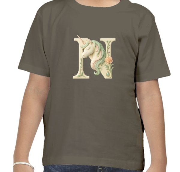 Letter N Unicorn T-Shirt - Image 9