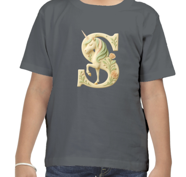 Letter S Unicorn T-Shirt - Image 4