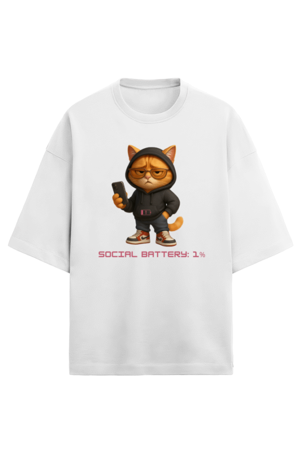 Social Battery 1% T-shirt - Image 4