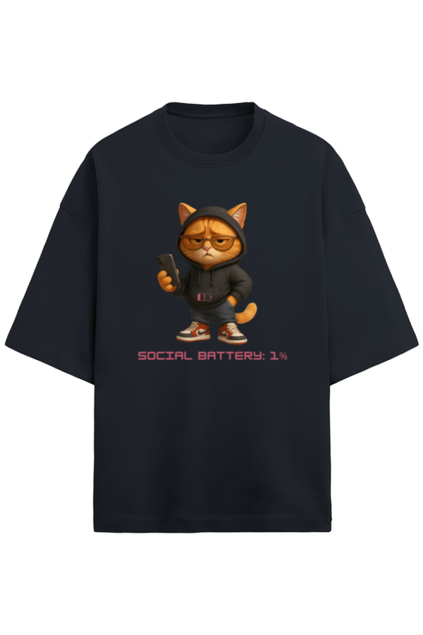Social Battery 1% T-shirt - Image 5