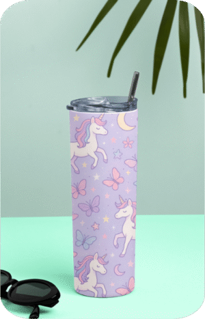 Whimsical Unicorns Kids Tumbler