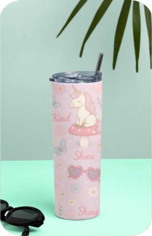 Unicorn Garden Kids Tumbler