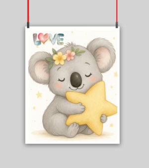 Koala Love Kids Poster 8x10