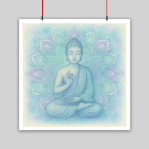 Lotus Awakening - Buddha Poster 10x10