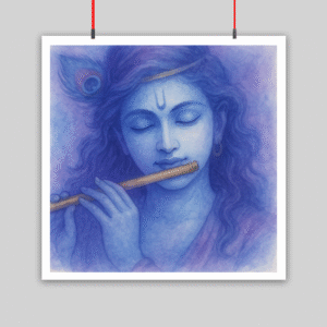 Krishna's Enchanting Flute - Poster 10x10