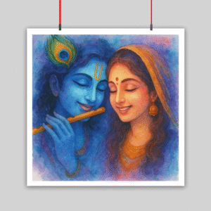 Divine Love Radha Krishna - Poster 10x10