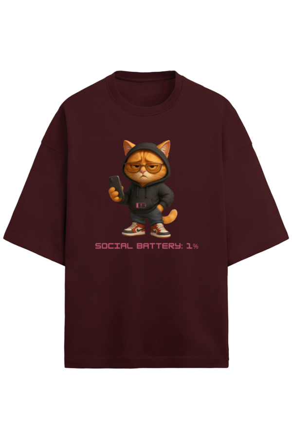 Social Battery 1% T-shirt - Image 2