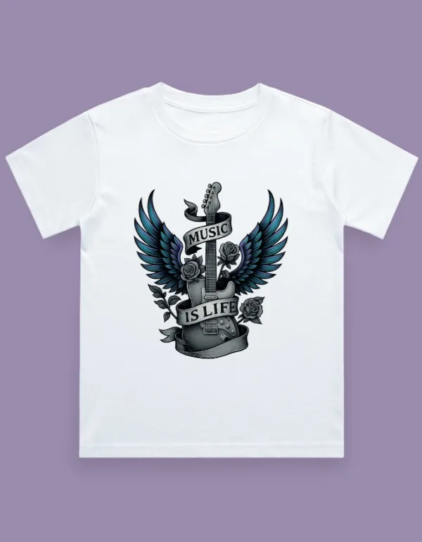 Music is Life Kids T-Shirt - Image 3