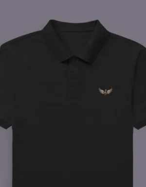 Treble Clef with Wings Embroidered Polo