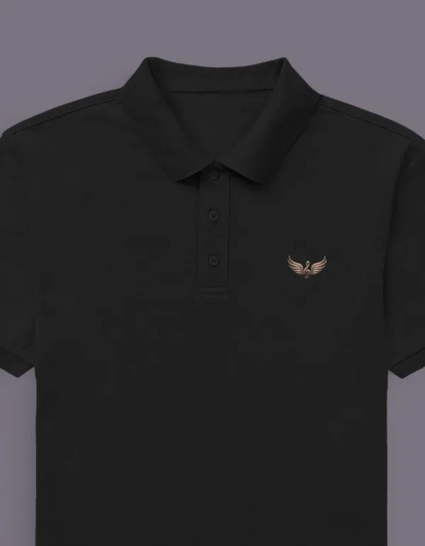 Treble Clef with Wings Embroidered Polo