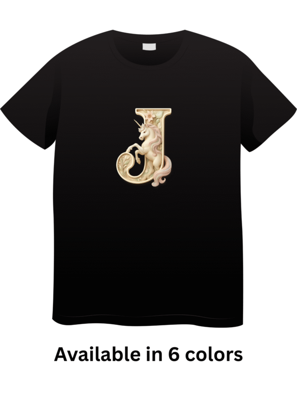Letter J Unicorn T-Shirt 