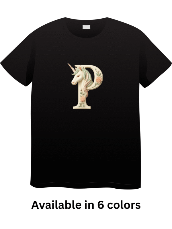 Letter P Unicorn T-Shirt 