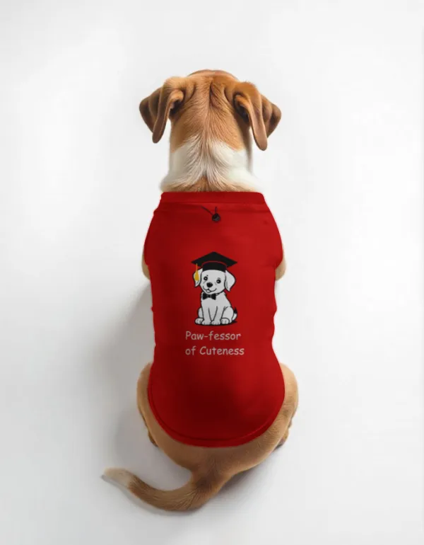 Pawfessor of Cuteness Dog T-Shirt - Image 3