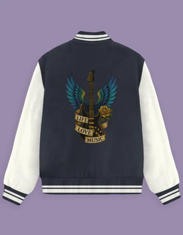 Life Love Music Unisex Varsity Jacket - Image 7