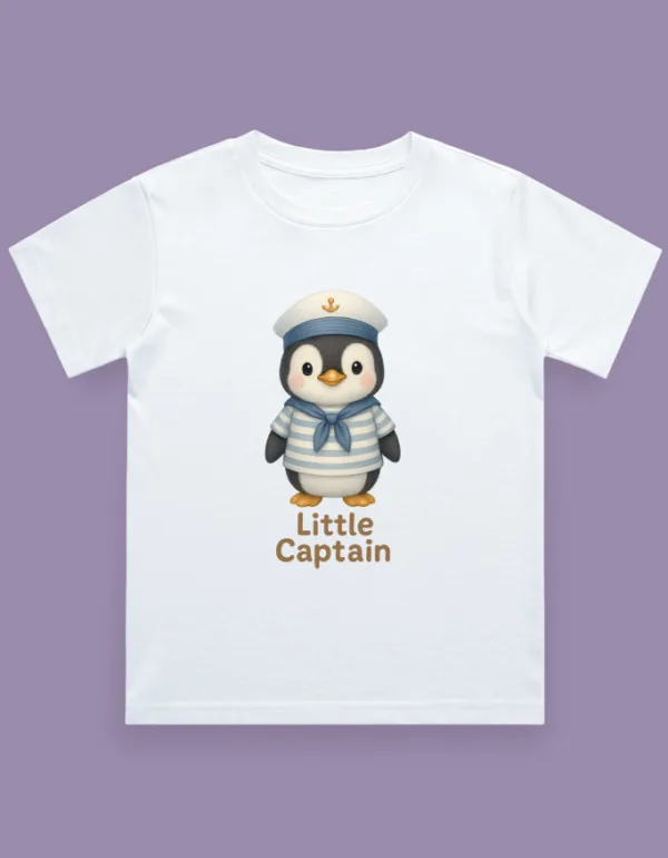 Little Captain Kids T-Shirt - Image 2