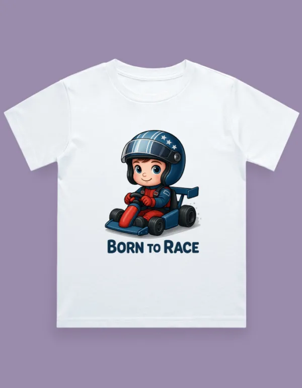 Born To Race Kids T-Shirt - Image 2