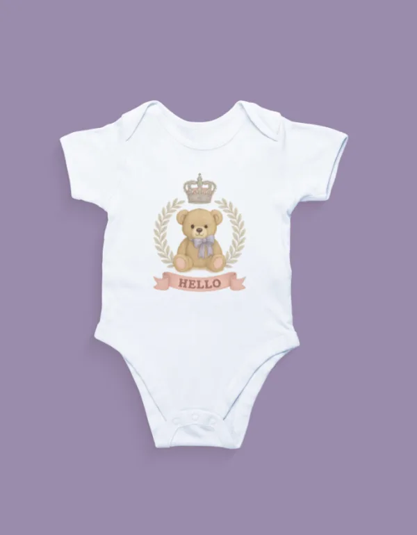 Hello Teddy Baby Romper - Image 2