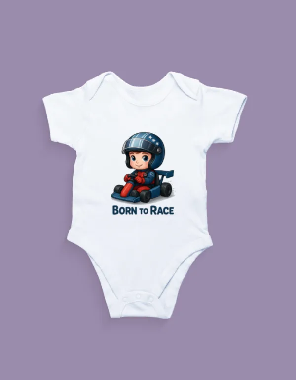 Born to Race Baby Romper - Image 2