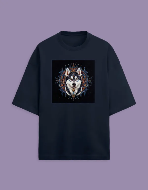 Husky Love Unisex Oversized Tee - Image 3